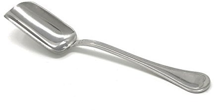 Sessolina paletta zucchero a forma di cuore in acciaio stile Inglese cod.504114AI cm 11,6 by Varotto & Co.