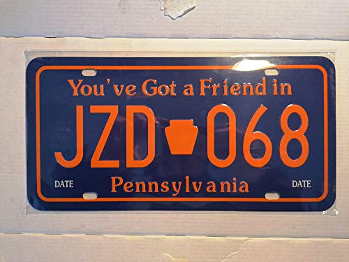 American USA License Plate Pennsylvania