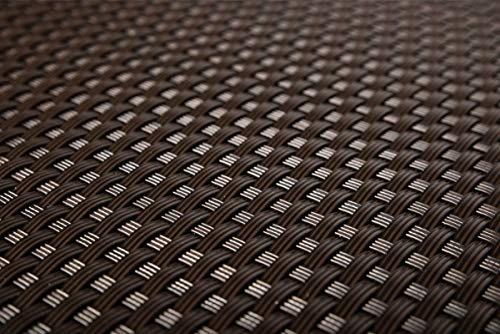 Sellon24 (17,99€/m2) Balkonverkleidung Sichtschutz Meterware Balkonsichtschutz Polyrattan Balkonbespannung RD02-dunkel braun90
