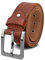 ROYALZ 'Oakland' Antik Vintage Ledergürtel Herren Büffel-Leder aus robusten 4mm Voll-Leder Dornenschließe, Größe:Bundweite 105 cm = Gesamtlänge 120 cm, Farbe:Cognac Braun - Schnalle gebürstet