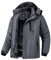 Wantdo Giacca Outdoor Primaverile Cappotto da Lavoro Idrorepellente Abbigliamento da Sci Taglia Forti Giacche da Running Impermeabile Uomo Grigio Scuro M