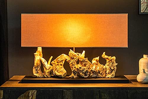 Licht-Erlebnisse Treibholz Lampe Tisch Unikat Handarbeit 80cm lang Wohnzimmer Schlafzimmer Tischleuchte PECIOS