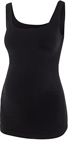 MAMALICIOUS MLHEAL Tank Top Noos A. T-Shirt, Black, One Size Donna