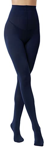 EVERSWE Women's 80 Den Soft Opaque Tight, Women's Tights (L-XL, Navy)