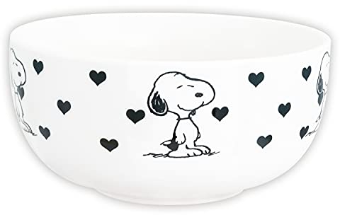 Peanuts Snoopy - cœurs Bol à céréales Saladier blanc en céramique 500 ml