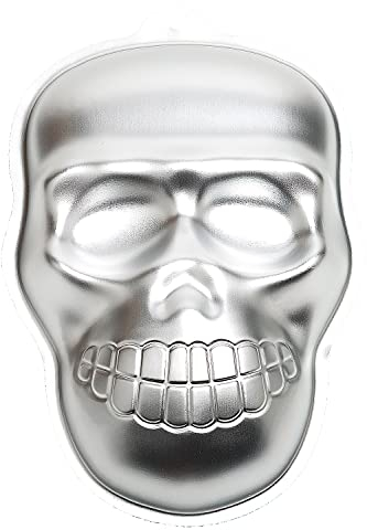 3D-Kuchenform aus Aluminium mit Totenkopf-Motiv