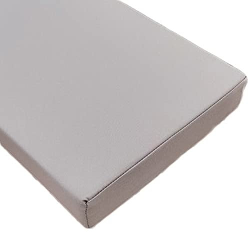 Sitzbankkissen, wasserdicht, für den Garten, mit hochdichtem Schaumstoff, 2/3-Sitzer, Stuhlpolster für Outdoor-/Indoor-Möbel (grau, 90 x 40 x 5 cm)