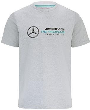 MERCEDES AMG PETRONAS Formula One Team - Offizielle Formel 1 Merchandise Kollektion - Großes Logo-T-Shirt - Grau - Herren - L