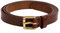 Gusti Gürtel Leder - Birte schlichter schmaler Ledergürtel mit goldener Schnalle Hüftgürtel Ziergürtel Accessoires Damen 105cm Braun Leder