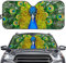 Hixingo Auto Frontscheibe, 3D Funny Tier Motiv Sonnenschutz für Windschutzscheibe, Frontscheibenabdeckung, Faltbares Design Auto Sonnenschutz, UV-Schutz, für meisten Autos (Pfau)