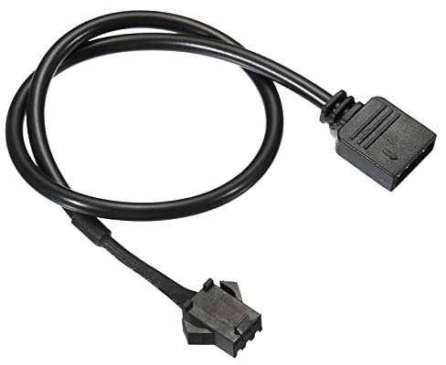 PATIKIL 3 Pin 5V 30cm Lungo Computer Scheda Madre Interfaccia SM3P Femmina Estensione Cavo, Alimentazione Adattatore Plastica Metallo per RGB Ventole LED Strisce, Nero