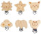 tallkeey 6 Stück Schnullerclip, Holzclip Baby Schnullerclips Holz Schnullerketten Clips Nuckelclip Dummy Nippel Halter für Baby