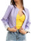 Toocool Giacca donna corta ecopelle bolero senza chiusura giacchetto sexy JL-7860 [L,lilla]