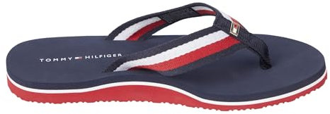 Tommy Hilfiger Corporate Beach Sandal FW0FW07986, Infradito Donna, Blu (Red White Blue), 36 EU