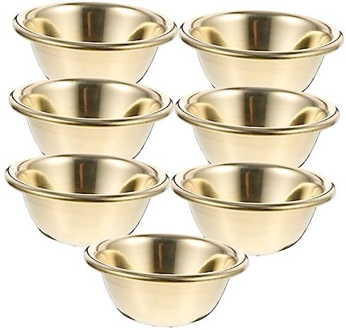 Garneck 7st Buddhistischer Trinkbecher Roter Becher Buddhistischer Heiliger Gral Heilige Schale Aus Messing Ghee-butter-lampe Geldschale Altarbecher Eben Kupfer Buddha-kelch Aus Bronze