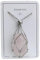BOSONS Collier porte-pierre en cristal, collier pendentif en cristal de poche en filet creux en acier inoxydable (Silver,Purple)