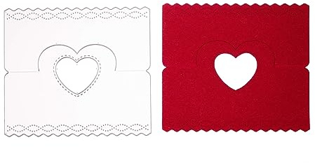 Stanzenshop Stanzschablone Verschluss mit Herzen, Bordüre, Valentinstag, Liebe, Rot, Stanzformen, Schablonen, Scrapbooking, Kartenherstellung, DIY, Prägeschablonen