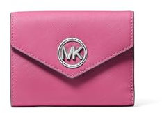 Michael Kors Greenwich - Busta media a 3 pieghe, misura unica, colore: fucsia scuro