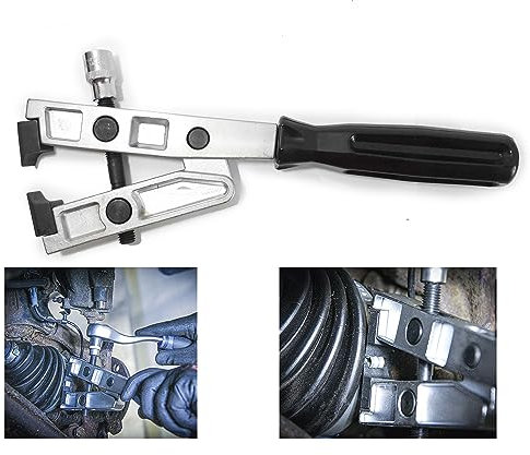 Pinza per stringere le fascette delle cuffie dei giunti, con attacco da 3/8