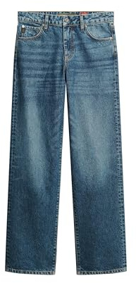 Superdry Damen Jeans aus Bio-Baumwolle mit mittlerer Leibhöhe