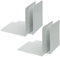 Alco-Albert 4302-10-4 - Buchstützen aus Metall, 4 Stück, weiß, 14 x 14 x 12,5 cm, für Schule, Büro und Zuhause