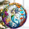 Jocidea Meerjungfrau-Ornament, Meerjungfrau-Weihnachtsdekoration, 7,1 cm Keramik-Weihnachtsdekoration, Meerjungfrau-Weihnachtsbaumschmuck, Urlaubsdekoration, Geschenk, Meerjungfrau-Themen-Geschenke,