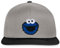 Spreadshirt Sesamstraße Krümelmonster Stick Snapback Cap, One Size, Graphit/Schwarz
