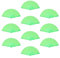 sourcing map Folding Fan Vintage Handheld Fans Plastic Folding Hand Fan Craft Folding Fan for Halloween Party Wedding Dancing Decoration Gifts 42x23cm/16.54x9.06,Pack of 10 (Fluorescent Green)