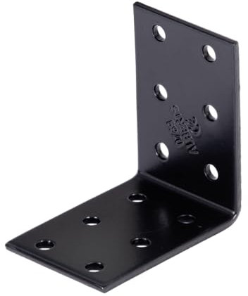 Alberts 329457 Équerre d'assemblage - noire - plastifiée - 60 x 60 x 40 mm