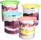 RYSIMWU For Ninja Creami Deluxe Pints and Lids 4 Pack, NC500 NC501 Ice Cream Pint fit for Ninja Delux Ice Cream Maker, 24 oz. food container for Ninja Creami Deluxe (Blue,Pink,Yellow,Green)