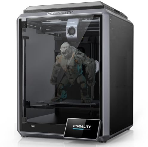 Crealityk1 Max Imprimante 3D, Machine d'impression 3D Haute Vitesse 600mm/s Mise À Niveau Automatique sans Les Mains Imprimante 3D sans Assemblage, Taille d'impression: 300 * 300 * 300mm (K1 Max)