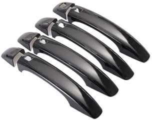 WALkfb Für A-udi Q3 2012 2013 2014 2015 2016 2017 2018 Glänzend Schwarz Chrom Auto Türgriff Abdeckung Aufkleber Styling Auto Zubehör Autoteile (Color : Black handle)