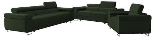 Mirjan24 Sofa Set Torezio Cord 3+2+1, Sofagarnitur für Wohnzimmer, Couchgarnitur, Wohnlandschaft, Sofas, Couch, Füße aus Metall Chrom, Sofa (Poso 14)