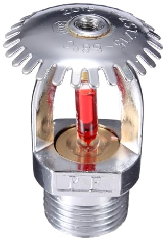 Tête d'arroseur d'incendie 68 ℃/150 °F Type vertical Réponse rapide pour système d'arrosage automatique d'incendie/maison/commerce/bâtiment résidentiel