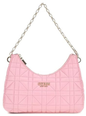 GUESS Assia Top Zip Shoulder Bag, Borsa a Tracolla Donna, Rosa, Taglia Unica