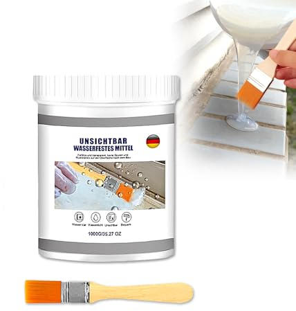 Transparentes Wasserdichtes Beschichtungsmittel,unsichtbares wasserdichtes Mittel,Dichtmasse Wasserdicht,für Toilette,Badezimmer,Fliesen,Wände,Dach (1000g)