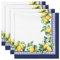 Arquiel Servietten Zitrone Blätter 4er-Set, Stoffservietten 100% Baumwolle Weiches Hochwertige Wiederverwendbare Esstisch Servietten Perfekt für Hochzeiten Küche Haushalt Party(45×45cm)