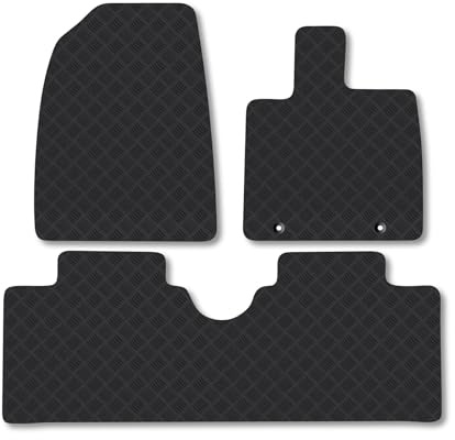 BYD Dolphin [Non-surf model] (2023+) Rubber Car Mats Compatible with Accessories Tailored Fit Heavy-Duty Floor Mats Set Waterproof Durable Custom Fit 4 Pieces Water Resistant Easy-Clean With Clips