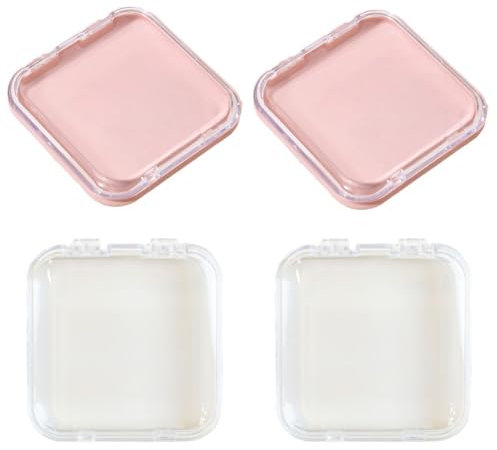 VASANA 4PCS 75mm Plastic Fake Nail Storage Box Clear Artificial False Nail Packing Cases Nail Packaging Box Fake Nail Display Storage Box for Nail Salon Home Use