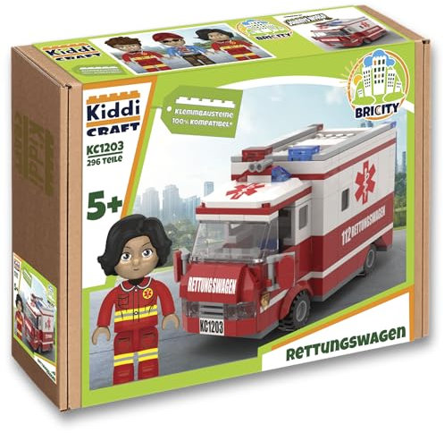 KIDDICRAFT KC1203 Rettungswagen - Klemmbausteine