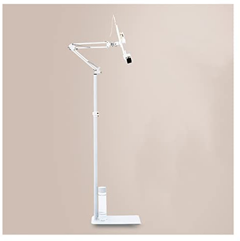Boden-Lesehalter, Verstellbarer Buchständer, um 360° drehbarer Notenständer, Faltbarer Telefon-/Tablet-Halter, robuster multifunktionaler Boden-Buchständer (ohne Lampe)