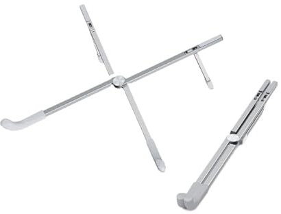 Focenat Support Ordinateur Portable, Support PC Portable, Pliable, Porte Ordinateur Portable, Aluminium, Argent, 23 x 22 x 9 cm, Support pour Ordinateur pour Ordinateur Portable, Bureau