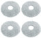KOLZEMV 4pcs Paño de fregona, Accesorios de repuesto de paños de mopa lavable de microfibra para Roborock Qrevo Master, QRevo Maxv, Qrevo S, QRevo Pro,QRevo, pieza de repuesto para Robot aspirador
