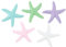 HAPINARY Fish Tank Resin Star Decor 10pcs Artificial Star Decorations Brightly Colored Decorations for Aquarium Boys and Girls Toys Random Color