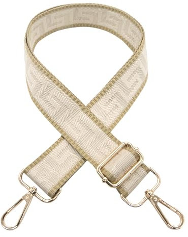 Long Keeper Breiter Taschengurt 3,8 cm Taschengurte Zum Wechseln Retro Schultergurt für Taschen Gurt für Handtasche Umhängetasche Bauchtasche Crossbody Bag (Beige)