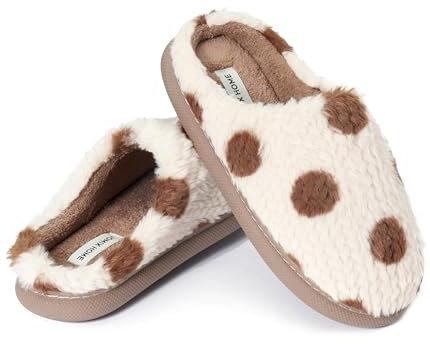 JOMIX Donna Pantofole Winter Pelose Comode Ciabatte da Casa Slippers Invernali Comode Invernali Invernali Comode Ciabatte Calde Casa Pantofole MD9616 (KHAK,36)