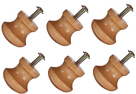 KONTONTY 12 Holzgriffe Pilzform Möbelgriffe Schranktür Schrank Kommode Schublade