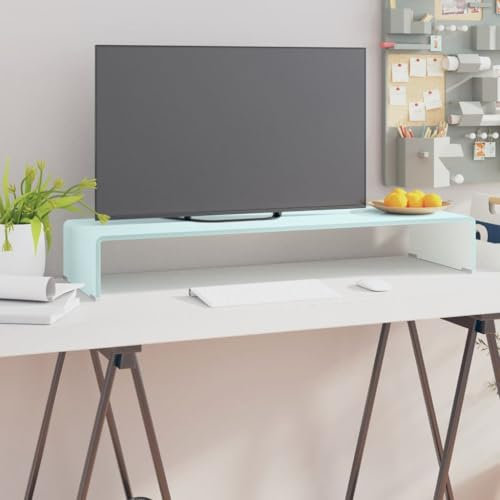 Outdoor Möbel-TV Stand/Monitor Riser Glas Grün 90x30x13cm Möbel