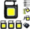 Netadobe (Pack of 4) COB Light Keychain Flashlight with Bottle Opener, Magnet LED Work Light, Clip-On Dog Collar Light Mini Flashlight