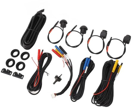 360 Vehicle Camera, Panoramic Surround View AHD IP68 Night Vision 7 with Android Auto Radio (1080P)